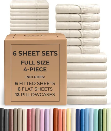 Vista 104 de Pack of 2, Twin Size 3 Piece Sheet Set - Breathable & Cooling - White