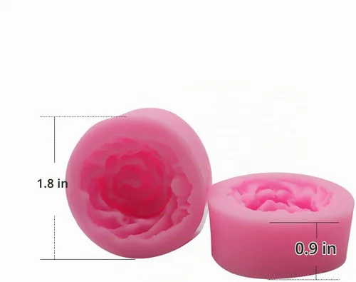 Vista 4 de 2 moldes de silicona en forma de rosa con flores 3D para cupcakes, postres, chocolate, gelatina, decoración de galletas, joyas, pasteles, chocolate