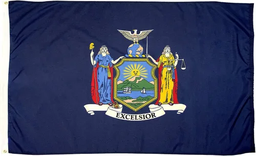 Vista 68 de FlagSource Bandera del estado de Alabama, material de nailon 200D con certificación FMAA, resistente, fabricada en Estados Unidos, resistente a