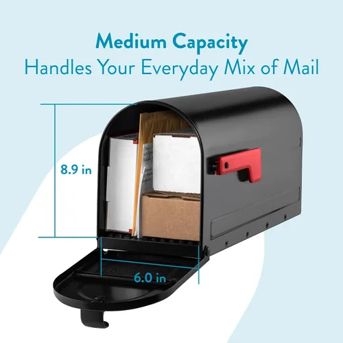 Vista 3 de Architectural Mailboxes 7600B-10 MB1 Buzón mediano, negro