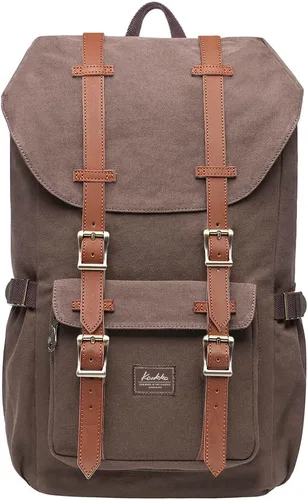 Vista 17 de KAUKKO Mochila de viaje para laptop, mochila al aire libre, mochila causal para 15.6 pulgadas (nailon negro)
