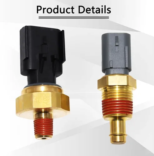 Vista 3 de Paquete de 2 Sensor Emisor Interruptor de Presión de Aceite del Motor y Sensor de Temperatura del Refrigerante 5149062AA 5149077AB Compatible