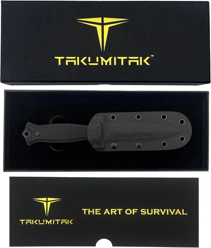 Vista 6 de Cuchillo táctico, cuchillo de caza, cuchillo de supervivencia, hoja de punta de lanza D2, mango G10, funda Kydex, clip Molle, cuchillos de hoja
