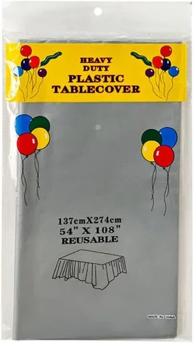 Vista 7 de Paquete de 4 manteles de plástico desechables de plástico para barbacoa, picnic, cumpleaños, bodas, fiestas, impermeables, a prueba de aceite, Negro