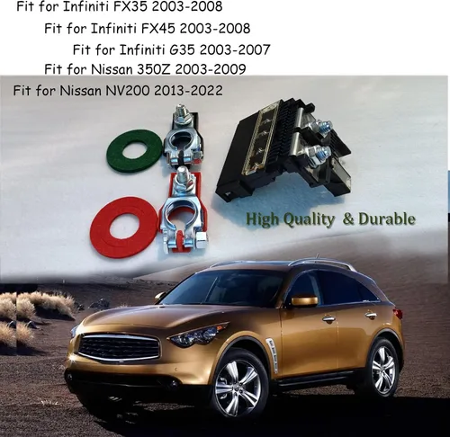 Vista 2 de 24380-79915 2438079915 Fusible de Batería Fuselink Fusible 24340-7F000, tuercas de terminal positivo de batería, compatible con Nissan 350Z