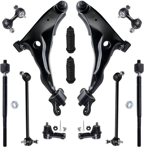 Vista 100 de Detroit Axle - Kit de extremo de 12 piezas para Ford Explorer Mercury Mountaineer 1998-2001 1999 2000, 2 brazos de control delanteros superiores