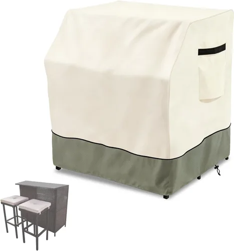 Vista 14 de Juego de 3 piezas de fundas para sillas de patio Adirondack, funda de muebles de patio impermeable de 600D resistente, incluye 2 fundas para sillas
