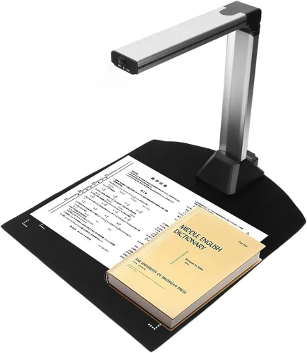 Vista 3 de Cámara de documentos USB, escáner de documentos plegable de 5 MP con 4 luces de relleno LED, enfoque automático, tamaño portátil, escáner de cámara