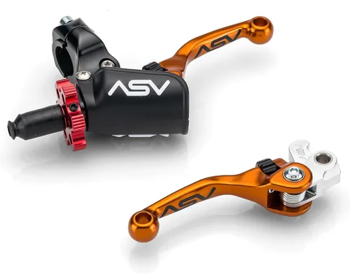 Vista 3 de ASV Invenciones Indestructible F4 Palanca de embrague y freno para todo terreno con percha PRO # BC F41306PX - Shorty Negro