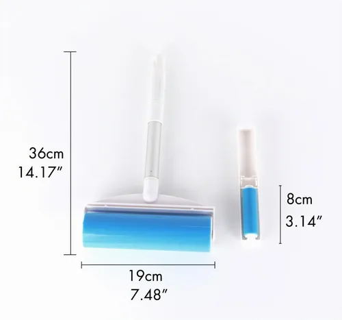 Vista 5 de Resuable Lint Roller pelo perro gato Remover herramienta Pet Shedding cepillo para polvo limpia su Suit/sofá