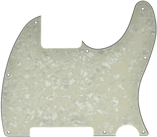 Vista 15 de KAISH Golpeador de 8 agujeros, liso, para guitarra Telecaster Esquire, perla de abulón