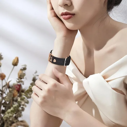 Vista 6 de Correa de Reloj con Adornos (Correa Incluida), Compatible con Correa de Apple Watch 38mm 40mm 41mm 42mm(S10), Accesorios de Correa de Silicona