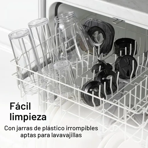 Vista 7 de Hamilton Beach Licuadora MultiBlend para batidos con tarro de 32 onzas sin