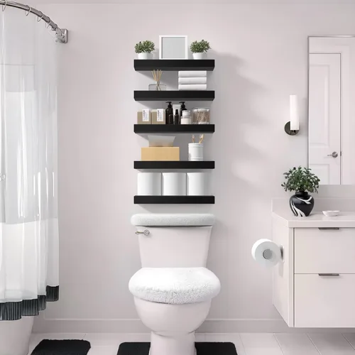 Vista 2 de Sorbus Estantes flotantes para pared, estante flotante de 16 pulgadas para cocina, dormitorio, sala de estar, baño, hogar y decoración de pared