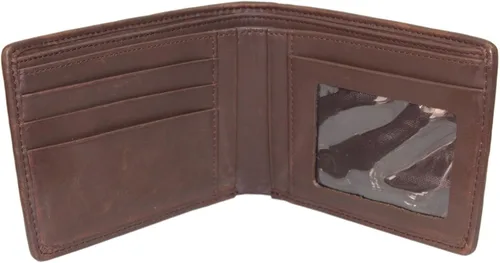 Vista 4 de Auténtica piel de cocodrilo portafolios de piel para hombre rojo café