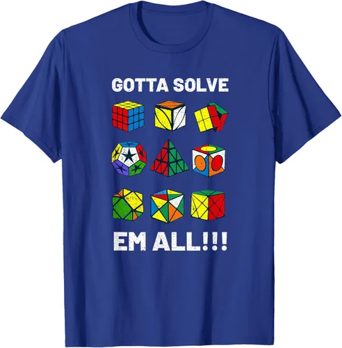Vista 23 de Camiseta competitiva Puzzle Cube Gotta Solve Em All Speed Cubing