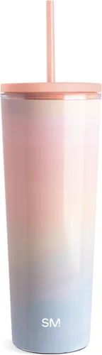 Vista 9 de Simple Modern - Vaso de plástico con pajilla, 24 onzas, color negro