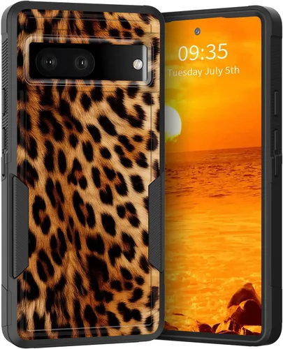 Vista 218 de Funda para Pixel 6A, Híbrida de Doble Capa de Servicio Pesado Resistente a Prueba de Golpes PC Duro + Funda Protectora de Silicona Suave para Google