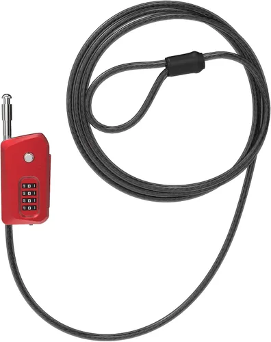 Vista 9 de Candado de cable pitón de 6 pies para bicicleta, bicicleta, scooter, bloqueo de cámara de sendero, candado de combinación de 4 dígitos, antirrobo