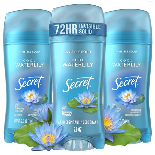 Vista 14 de Secret Fresh Desodorante antitranspirante para mujer, protección transpirable contra el sudor y el olor, frescura instantánea y suave, mineral