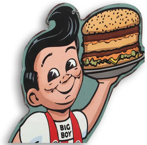 Vista 4 de Bob's Big Boy - Letrero de metal clásico para cocina, comedor o garaje