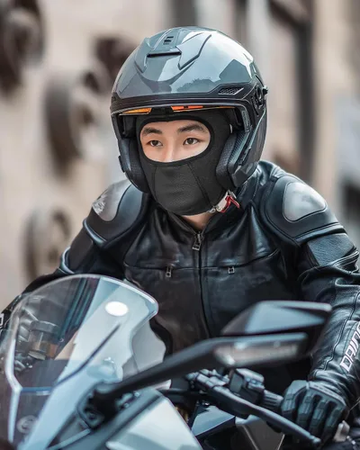 Vista 3 de ROCKBROS Forro para casco con agujeros para gafas, gorro térmico para debajo del casco, gorro para motocicleta, casco de bicicleta