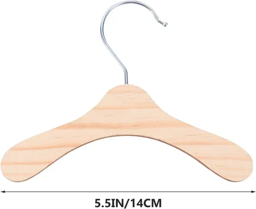 Vista 2 de Perchas de madera para mascotas, 10 unidades, para almacenamiento de ropa de perro, estante de ropa compacto y ligero para perros pequeños, perchas
