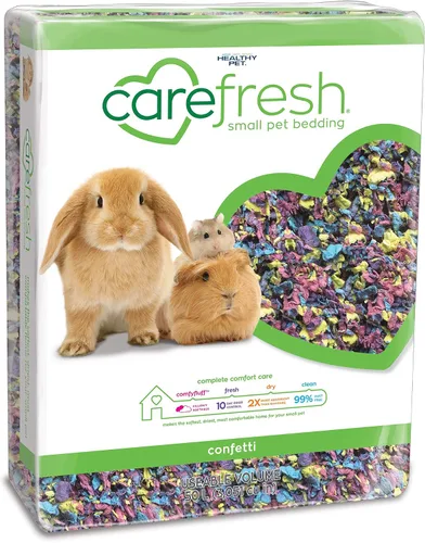 Vista 20 de Carefresh - Ropa de cama para mascotas de papel natural azul 99% libre de polvo para mascotas pequeñas con control de olores, 10 L