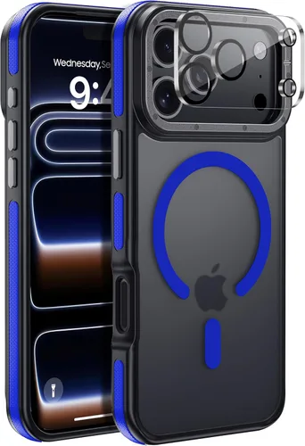Vista 116 de Funda magnética para iPhone Air con protector de lente de cámara, protección grado militar de 10 pies, compatible con funda MagSafe Slim para iPhone