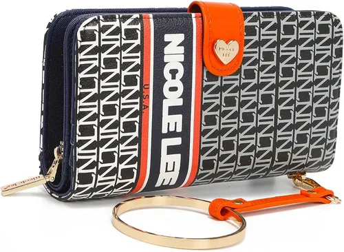 Vista 3 de Nicole Lee Mini cartera de color y estilo con impresión exclusiva y pulsera desmontable y bloqueo RFID