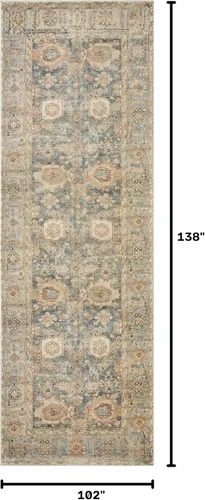 Vista 72 de Loloi Margot - Alfombra de área terracota/laguna de 7'-6" x 9'-6
