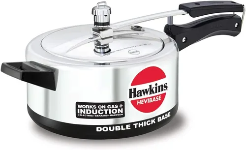 Vista 10 de HAWKINS H56 Hevibase - Olla de presión de aluminio compatible con inducción, 5 litros, PLATA