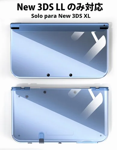 Vista 5 de Funda 3DS XL con protector de pantalla 3DS XL, funda rígida transparente con película de PET flexible HD para 3DS XL/LL 2015