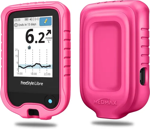 Vista 13 de MEDMAX Funda de silicona para Freestyle Libre 3 2 / Libre Reader, ligera, a prueba de golpes, antideslizante, funda protectora de gel suave con Negro