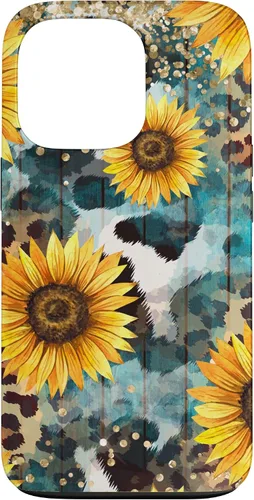 Vista 10 de Funda Boho Western de piel de vaca para iPhone 12 Pro Max
