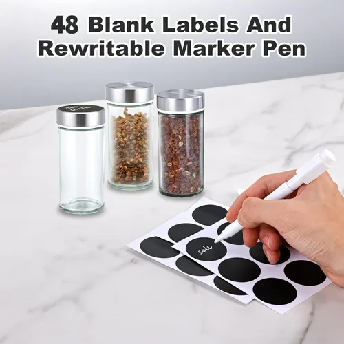 Vista 4 de Organizador y almacenamiento de especias - Estante vertical para especias con tarros - Especieros para cocina moderna