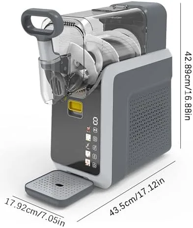 Vista 6 de Máquina comercial para granizados – Máquina de bebidas congeladas de enfriamiento rápido, capacidad de 2 litros, limpieza automática, 5 programas