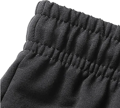 Vista 5 de oelaio Pantalones deportivos con forro polar para hombre, pantalones rectos sueltos grandes y altos, pantalones térmicos de forro polar para hombre