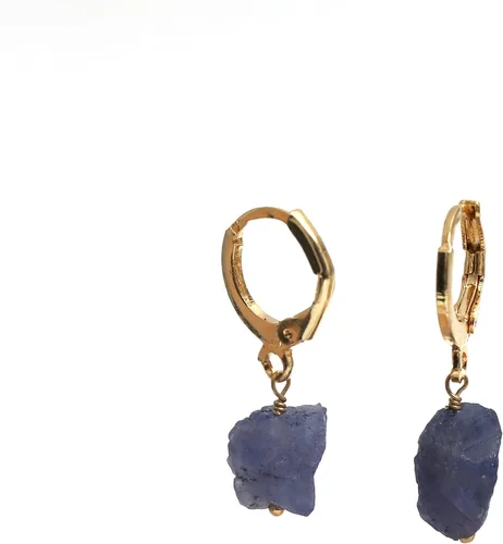 Vista 41 de Gempires Handmade Gemstone Hoop Earrings Raw Crystal Dangle Jewelry Hypoallergenic Gold Plated Lightweight Elegant Jewelry Gifts For Women