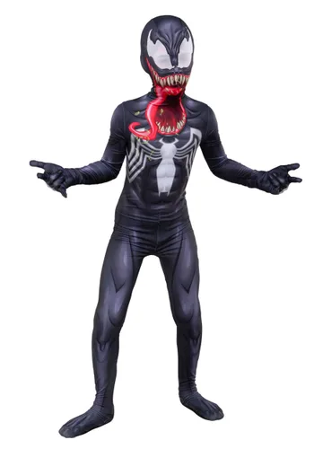 Vista 2 de Disfraz de Traje Zentai Venom para Niño de Marvel Multicolor