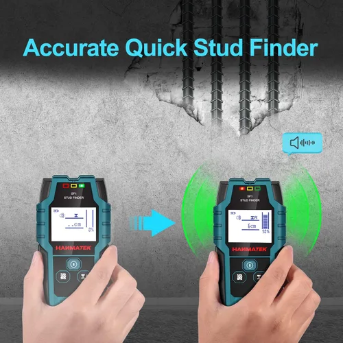 Vista 6 de HANMATEK Detector de Pernos de Pared con Sensor Inteligente Pro, Alarma de Audio y Pantalla LCD HD, Herramienta de Detector de Pernos 5 en 1