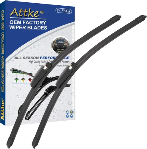 Vista 12 de ATTKE Escobillas limpiaparabrisas delanteras de calidad OEM para Jeep Wrangler 1997-2006/Porsche 911 1978-1994/Suzuki Samurai 1986-1995