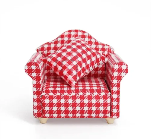 Vista 20 de Odoria 1/12 Silla en miniatura Sillón Casa de muñecas Muebles Accesorios, Azul Oscuro