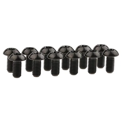 Vista 6 de Tornillos de titanio Torx M5x10 Freno de disco de bicicleta (negro)