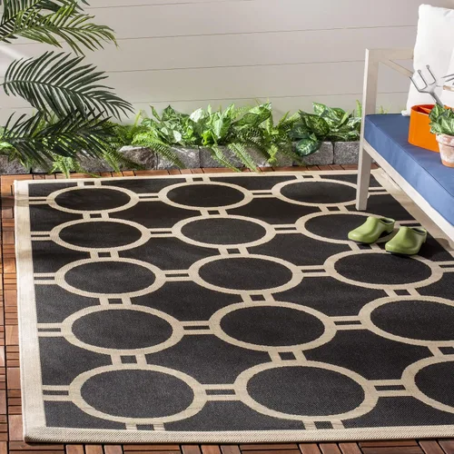 Vista 33 de SAFAVIEH Courtyard Collection CY6924 - Alfombra decorativa para interiores y exteriores, impermeable, fácil de limpiar, 2 pies 3 pulgadas x 6 pies 7