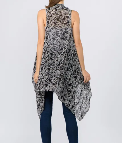 Vista 13 de Scarfand's - Chaleco de cárdigan largo para mujer, ligero, sin mangas, con parte delantera abierta