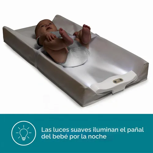 Vista 6 de Contours GlowFlex - Luz nocturna para bebés para cambios de pañales, brillo suave regulable, control táctil, apagado automático, correa