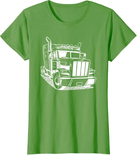 Vista 54 de Diesel Big Rig 18 Wheeler - Camiseta de camionero para camionero, Negro, S