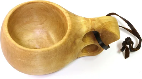 Vista 2 de Kuksa - Taza de madera para beber 16 para senderismo, camping, cocina, al aire libre