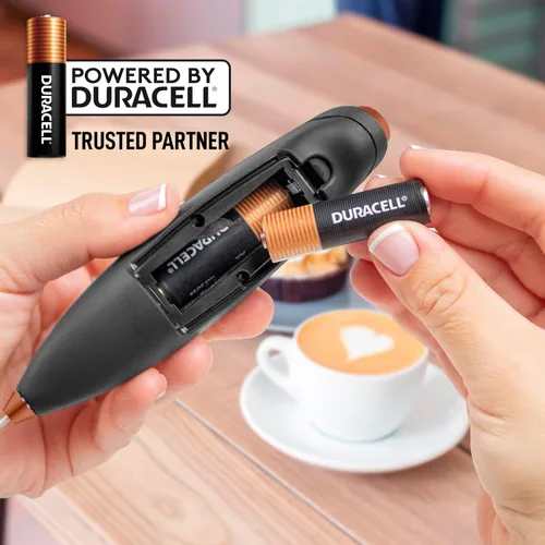 Vista 109 de Zulay Milk Boss Espumador de leche potente manual, hace espuma para latte, batidor para mezclar bebidas, café, miniespumador para capuchino, frappé